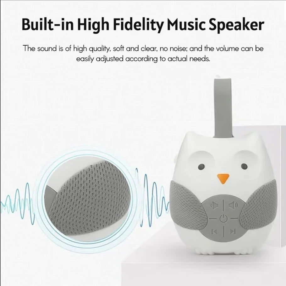 Portable Owl White Noise Machine Baby Soothing Soothing Sleep Aid Device Compact Baby Music Sleep Device Music Player