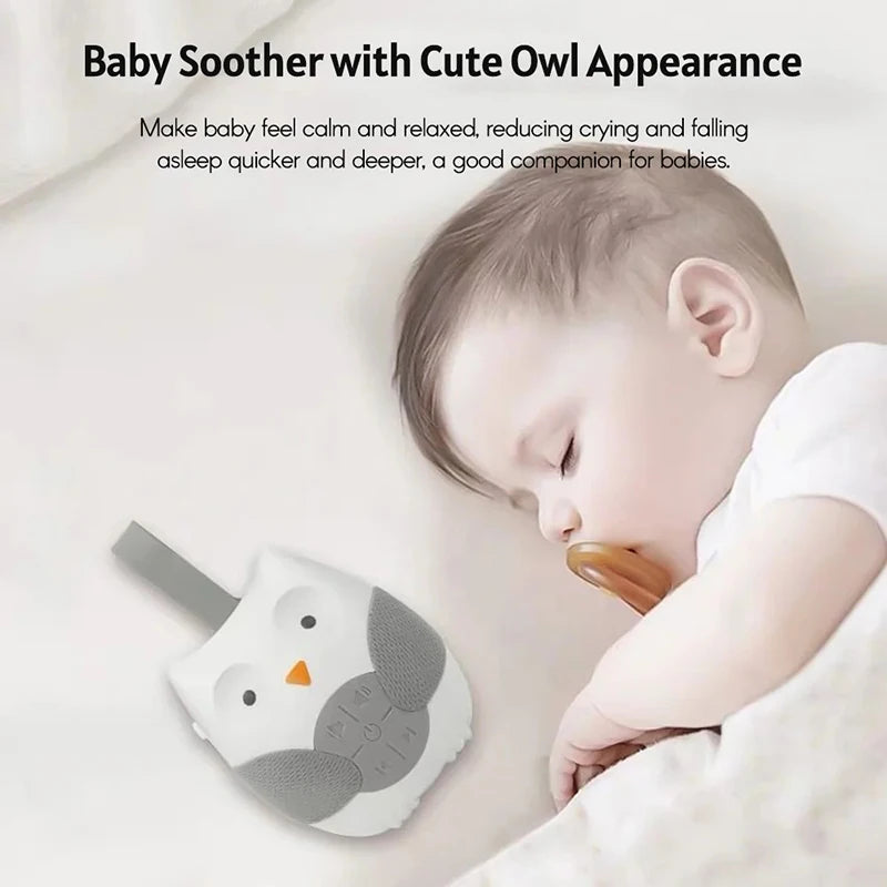 Portable Owl White Noise Machine Baby Soothing Soothing Sleep Aid Device Compact Baby Music Sleep Device Music Player