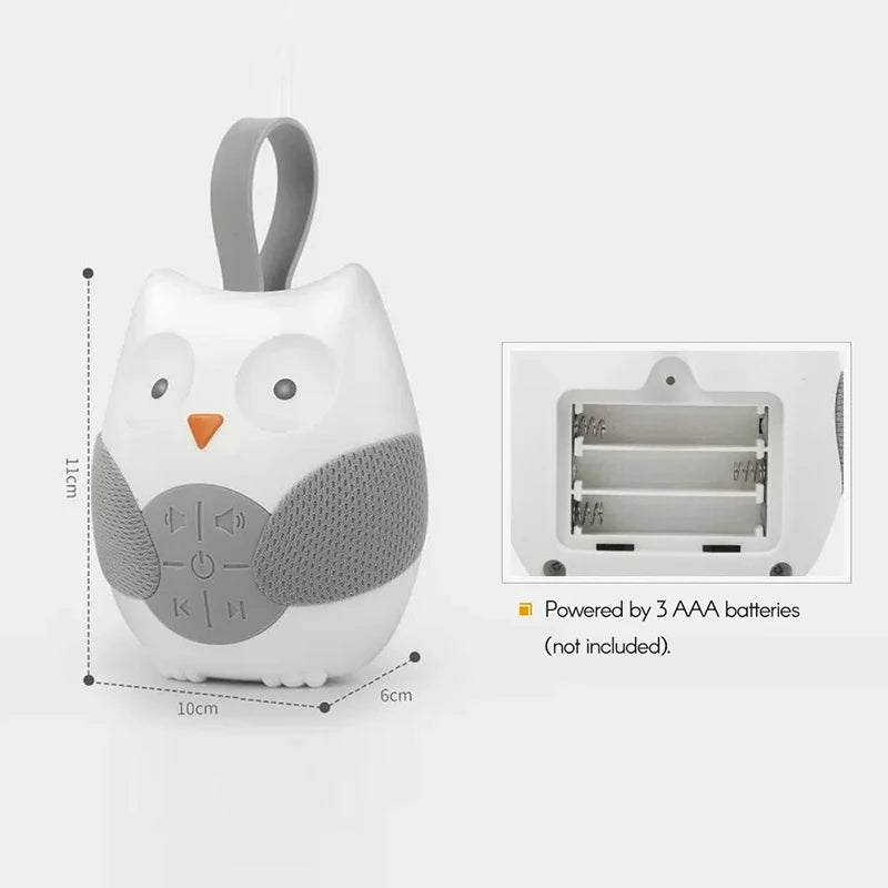 Portable Owl White Noise Machine Baby Soothing Soothing Sleep Aid Device Compact Baby Music Sleep Device Music Player