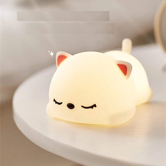 Veilleuses Bebe Veilleuse Chat en Silicone